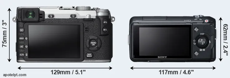 Comparison X-E2S or NEX-3 rear