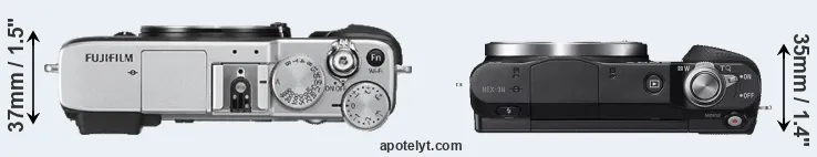 Compare X-E2S versus NEX-3N top