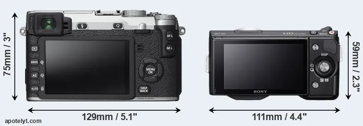Comparison X-E2S or NEX-5N rear