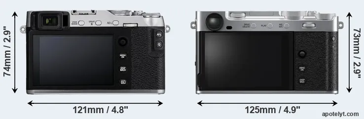 Comparison X-E3 or X-E5 rear