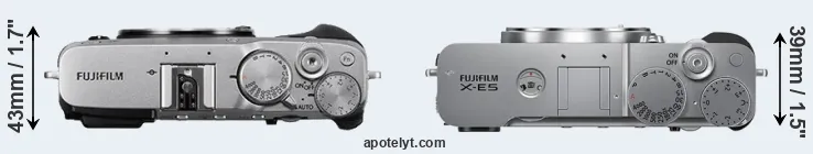 Compare X-E3 versus X-E5 top