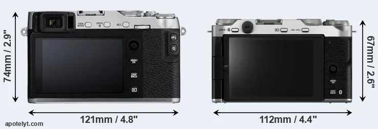 Comparison X-E3 or X-M5 rear
