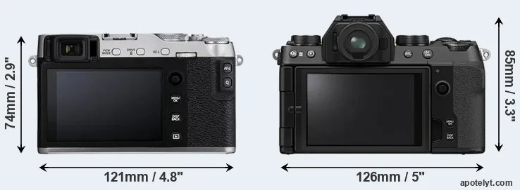 Comparison X-E3 or X-S10 rear