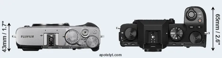 Compare X-E3 versus X-S10 top