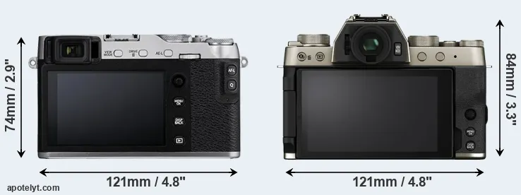 Comparison X-E3 or X-T200 rear