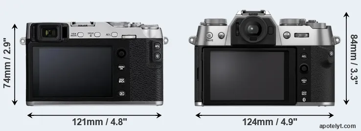 Comparison X-E3 or X-T50 rear