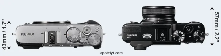 Compare X-E3 versus X10 top
