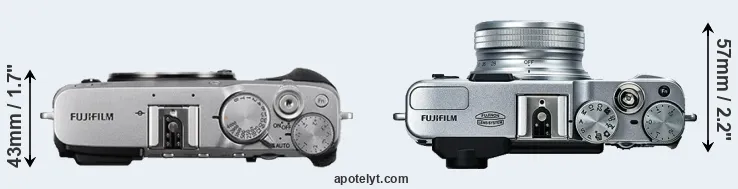 Compare X-E3 versus X20 top