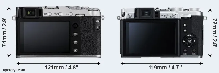 Comparison X-E3 or X30 rear