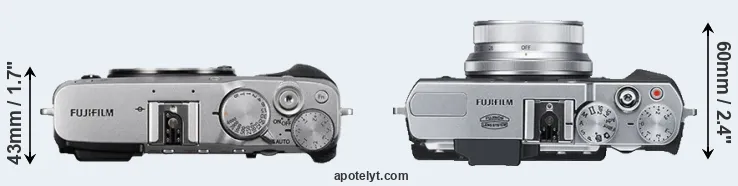 Compare X-E3 versus X30 top