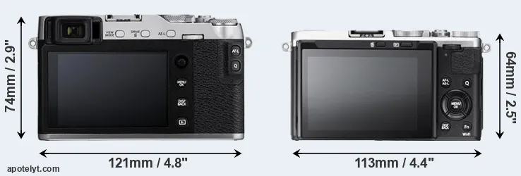 Comparison X-E3 or X70 rear