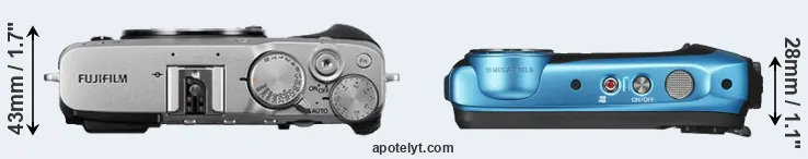 Compare X-E3 versus XP140 top
