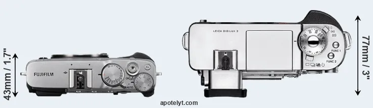 Compare X-E3 versus Digilux 3 top