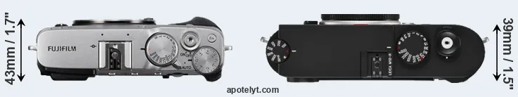 Compare X-E3 versus M10-R top