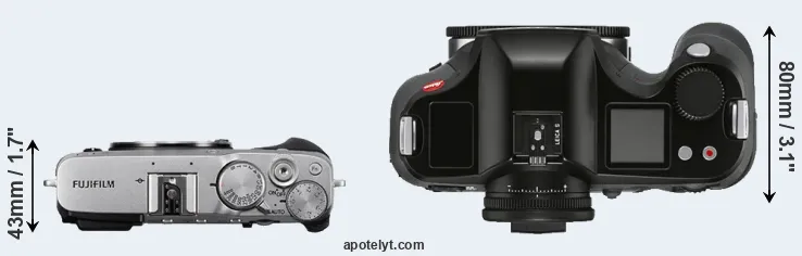 Compare X-E3 versus S3 top