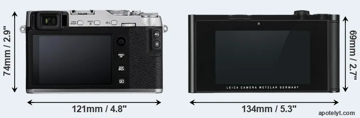 Comparison X-E3 or TL rear