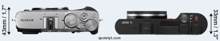 Compare X-E3 versus TL top