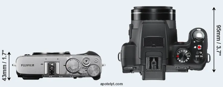 Compare X-E3 versus V-LUX 2 top