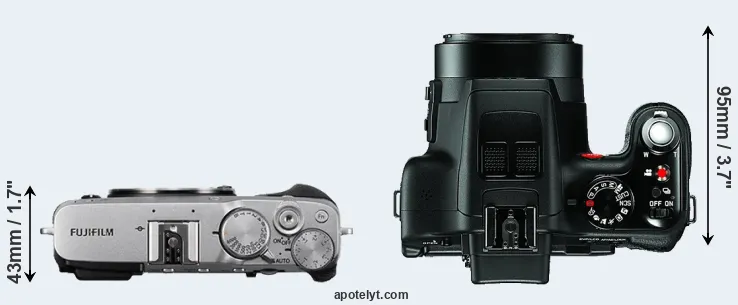 Compare X-E3 versus V-LUX 3 top