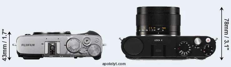 Compare X-E3 versus X Typ 113 top