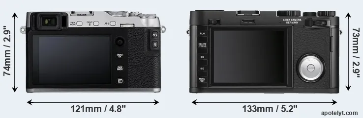 Comparison X-E3 or X Vario rear