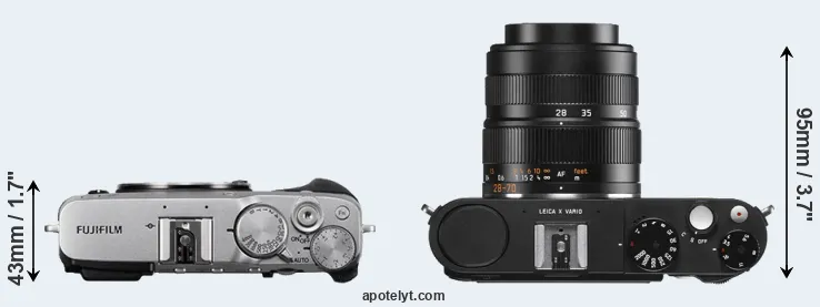 Compare X-E3 versus X Vario top