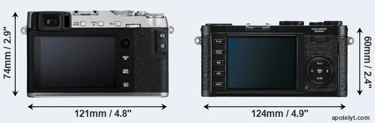 Comparison X-E3 or X1 rear