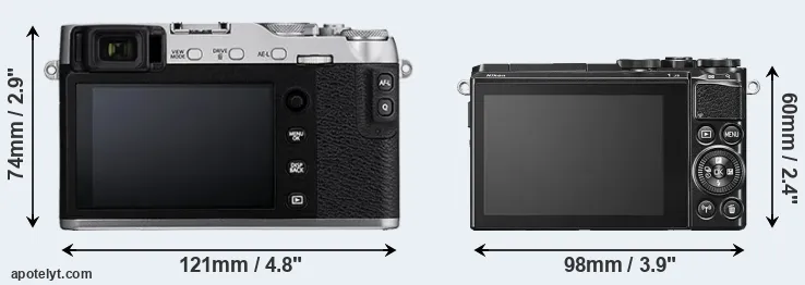Comparison X-E3 or J5 rear