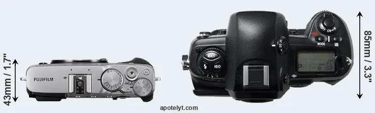 Compare X-E3 versus D1H top