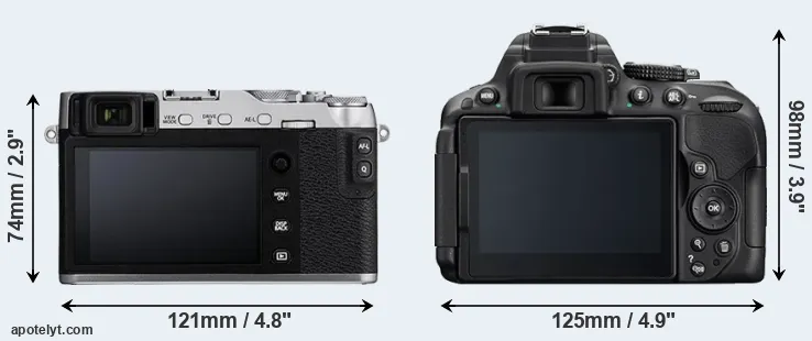 Comparison X-E3 or D5300 rear