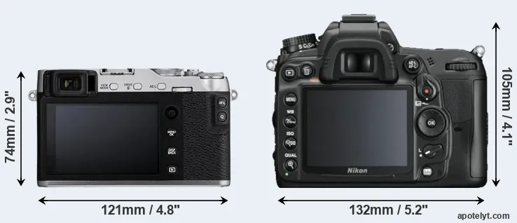 Comparison X-E3 or D7000 rear