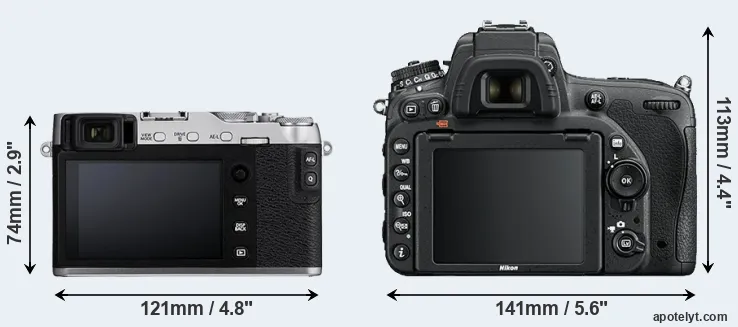 Comparison X-E3 or D750 rear