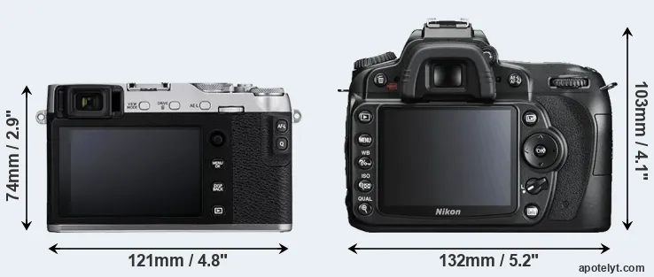 Comparison X-E3 or D90 rear