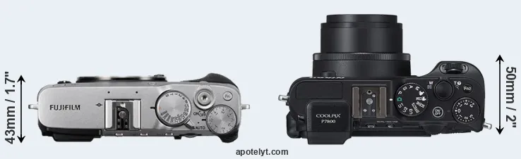 Compare X-E3 versus P7800 top
