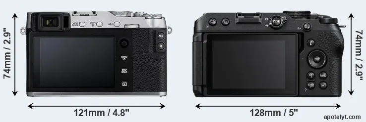 Comparison X-E3 or Z30 rear