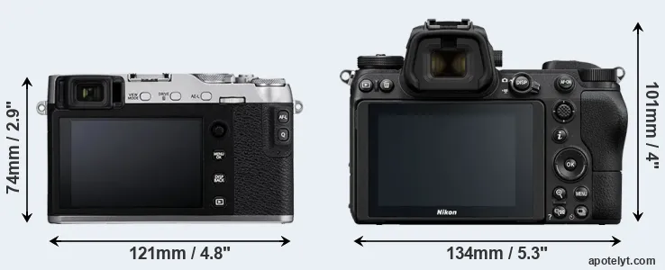 Comparison X-E3 or Z7 rear