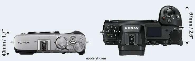 Compare X-E3 versus Z7 top
