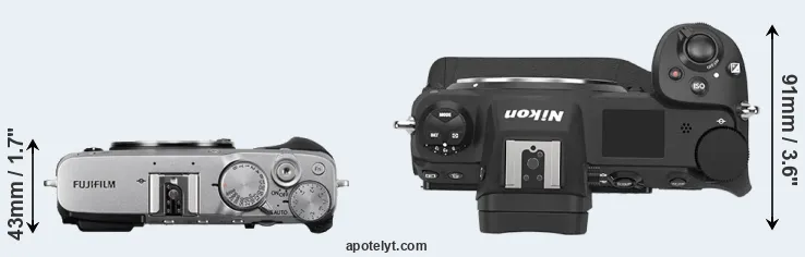 Compare X-E3 versus Z9 top