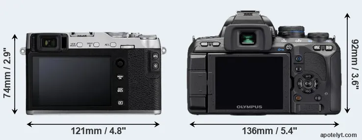 Comparison X-E3 or E-510 rear