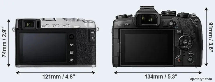 Comparison X-E3 or E-M1 II rear