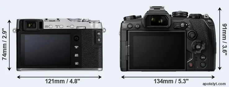 Comparison X-E3 or E-M1 III rear