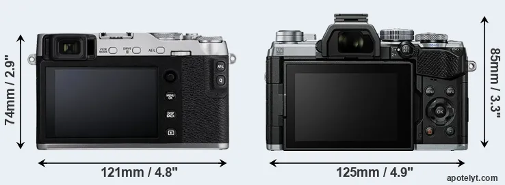 Comparison X-E3 or E-M5 III rear