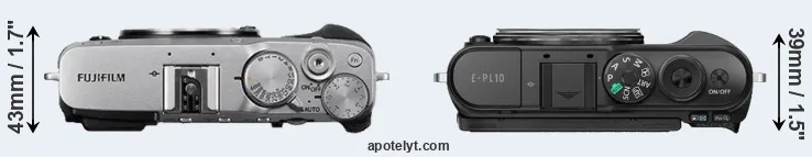 Compare X-E3 versus E-PL10 top