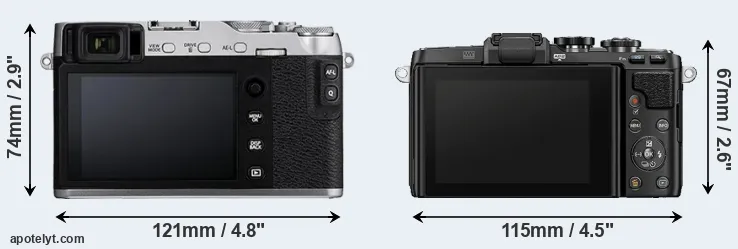 Comparison X-E3 or E-PL7 rear