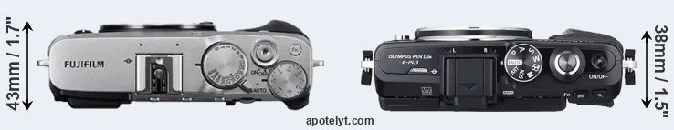 Compare X-E3 versus E-PL7 top