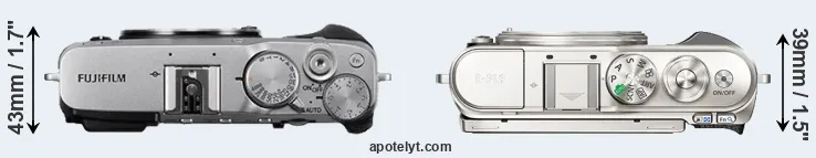 Compare X-E3 versus E-PL9 top