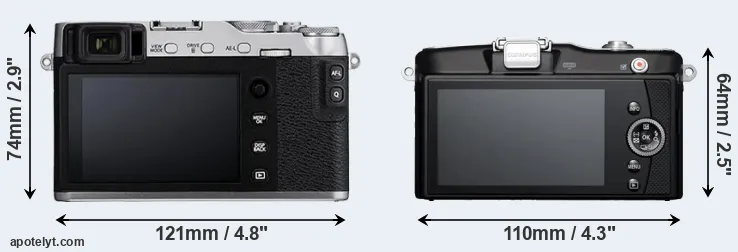 Comparison X-E3 or E-PM1 rear