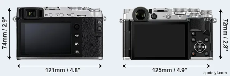 Comparison X-E3 or PEN-F rear