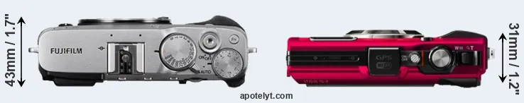 Compare X-E3 versus TG-4 top