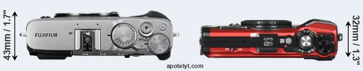 Compare X-E3 versus TG-5 top